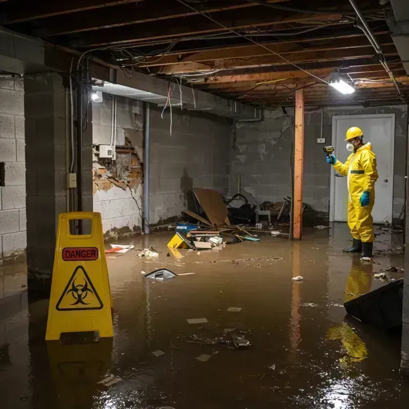 Flooded Basement Electrical Hazard in Leake County, MS Property